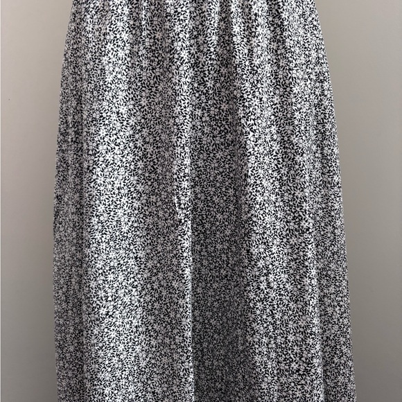 Floral Black and White Flowy Midi Skirt Dazy Size L - Picture 3 of 6